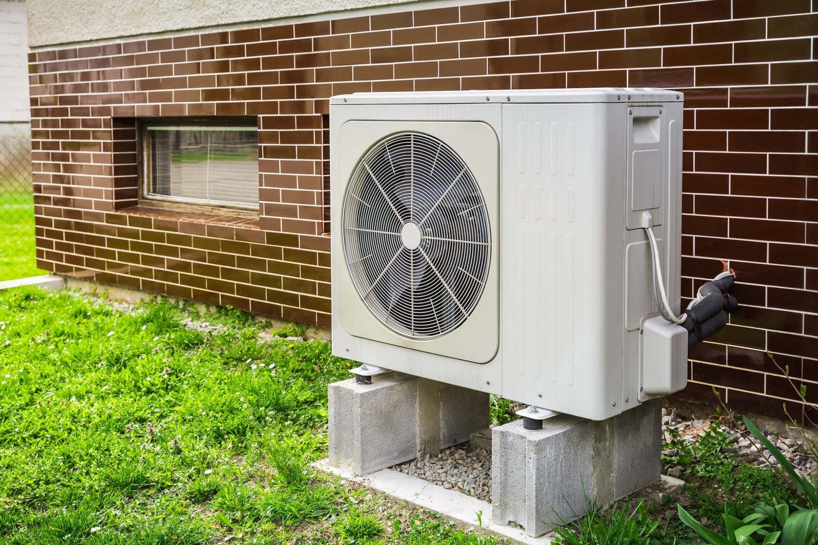 Heat Pump installed on a house
